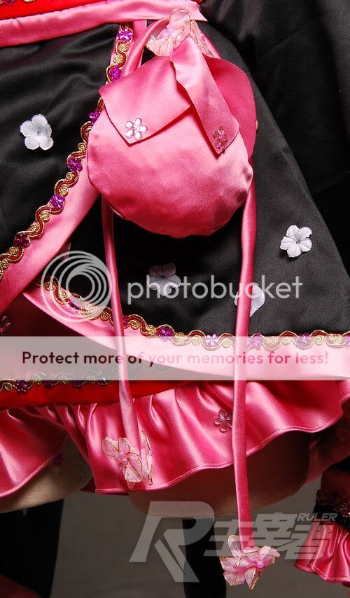 VOCALOID Hatsune Miku Sakura Kimono Lolita Cosplay Costume Dress Set 