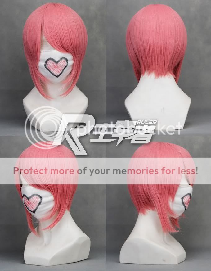 UMINEKO Pink Straight Vocaloid Miku Ponytail Cosplay Wig U70