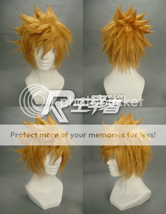 Kingdom Hearts VENTUS Final Fantasy Cloud Strife Blonde Cosplay Wig 